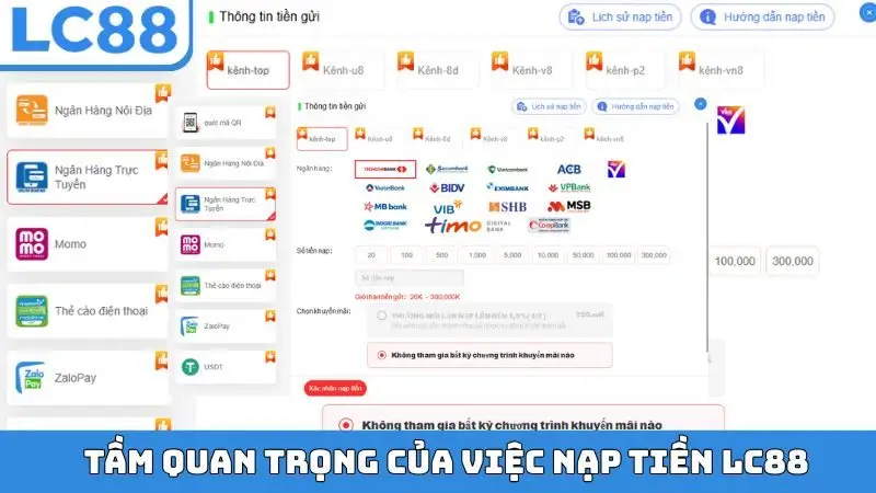 Tầm quan trọng của việc nạp tiền LC88